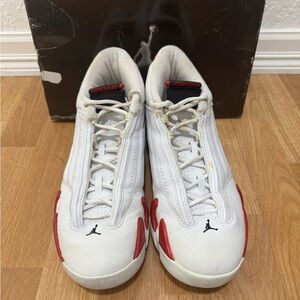Air Jordan 14 Retro “Candy Cane”
White Black Red